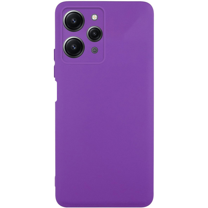Чехол TPU GETMAN Liquid Silk Full Camera для Xiaomi Redmi 12 (Фиолетовый / Purple)