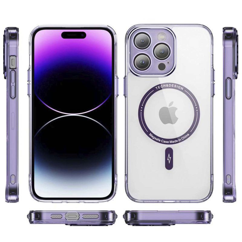 Фото TPU+PC чохол Fullcolor with Magnetic Safe на Apple iPhone 12 Pro Max (6.7") (Purple) на vchehle.ua