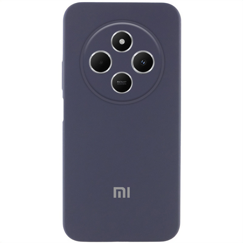 Чехол Silicone Cover Lakshmi Full Camera (AAA) with Logo для Xiaomi Redmi 14C / Poco C75 (Серый / Dark Gray)