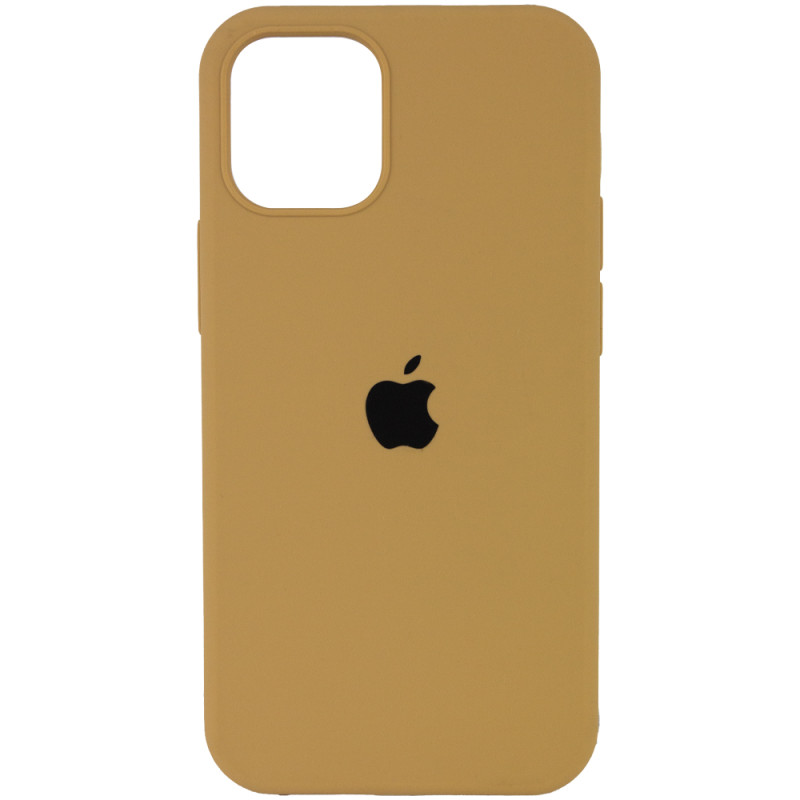 Чохол Silicone Case Full Protective (AA) на Apple iPhone 12 Pro Max (6.7") (Эстетический дефект / Золотий / Gold)