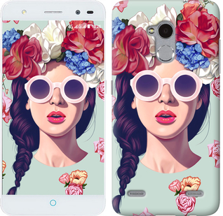 

Чохол Дівчина з квітами на ZTE V7 Lite 298295