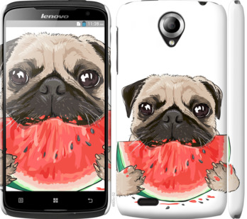 

Чехол Мопс и арбуз для Lenovo S820 843582
