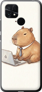 Чехол Funny Capybara CEO Working для Xiaomi Poco C40