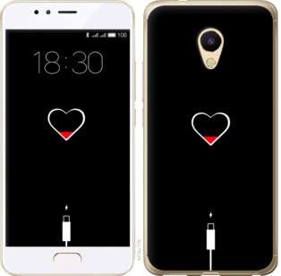 Чехол Подзарядка сердца для Meizu M5s