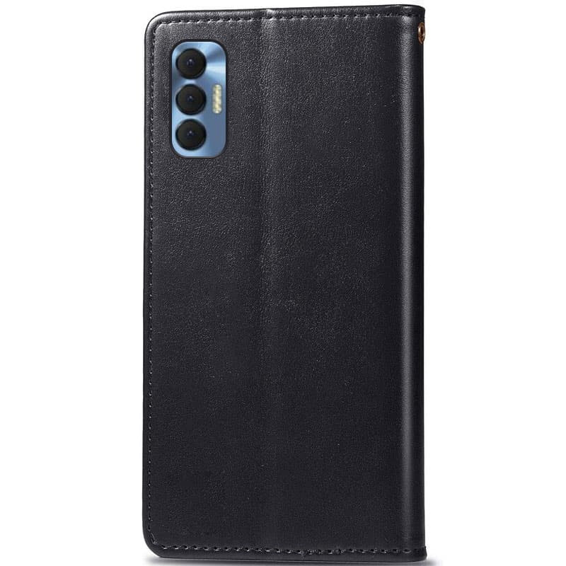 Фото Кожаный чехол книжка GETMAN Gallant (PU) для TECNO Spark 8P (Черный) на vchehle.ua