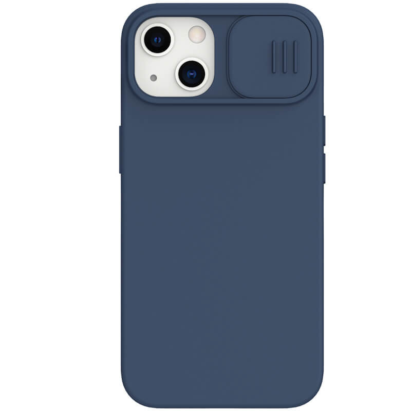 Силиконовая накладка Nillkin Camshield Silky Magnetic для Apple iPhone 14 Plus (6.7") (Синий)