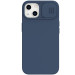 Силиконовая накладка Nillkin Camshield Silky Magnetic для Apple iPhone 14 Plus (6.7") (Синий)