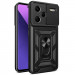 Ударопрочный чехол Camshield Serge Ring для Xiaomi Redmi Note 13 Pro+ (Черный)