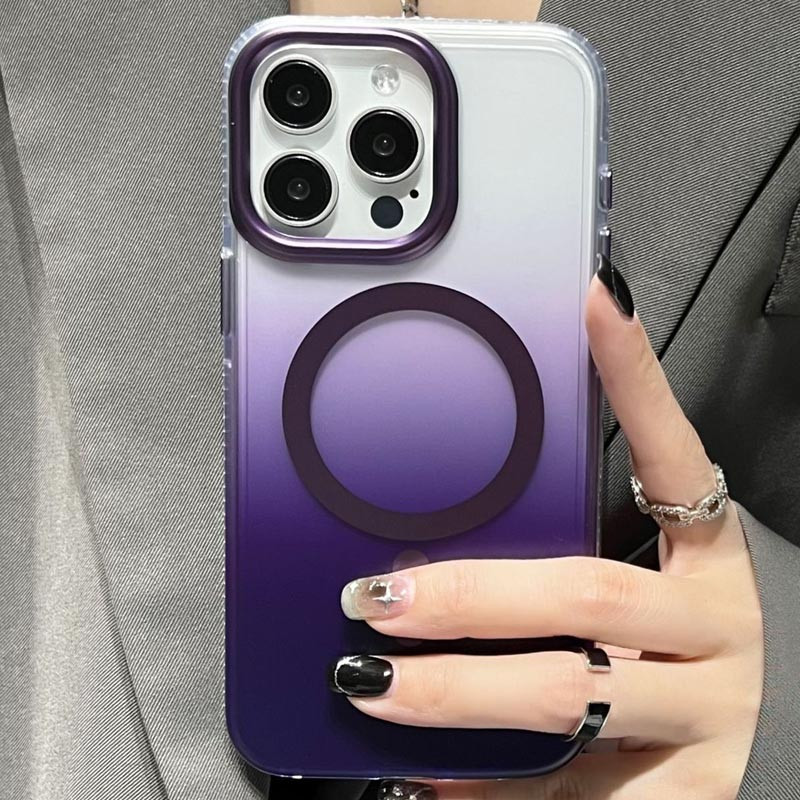 Фото Чехол TPU+PC Shadow with Magnetic Safe для Apple iPhone 14 Pro Max (6.7") (Purple) на vchehle.ua