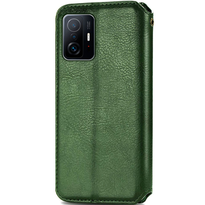 Кожаный чехол-книжка GETMAN Cubic (PU) для Xiaomi 11T / 11T Pro (Зеленый) в магазине vchehle.ua