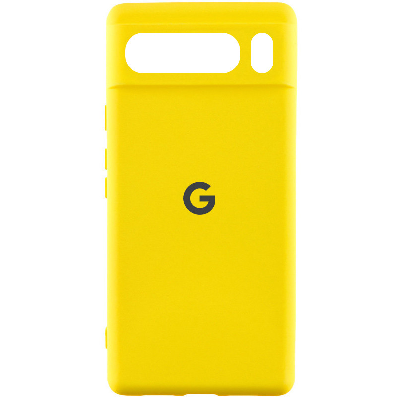 Чехол Silicone Cover Lakshmi Full Camera (AAA) with Logo для Google Pixel 8 Pro (Желтый / Yellow)