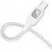 Фото Дата кабель Hoco U124 Stone silicone power-off 60W Type-C to Type-C (1.2m) (Gray) в маназині vchehle.ua