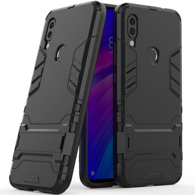 Ударопрочный чехол-подставка Transformer для Xiaomi Redmi Note 7 / Note 7 Pro / Note 7s (Черный / Soul Black)