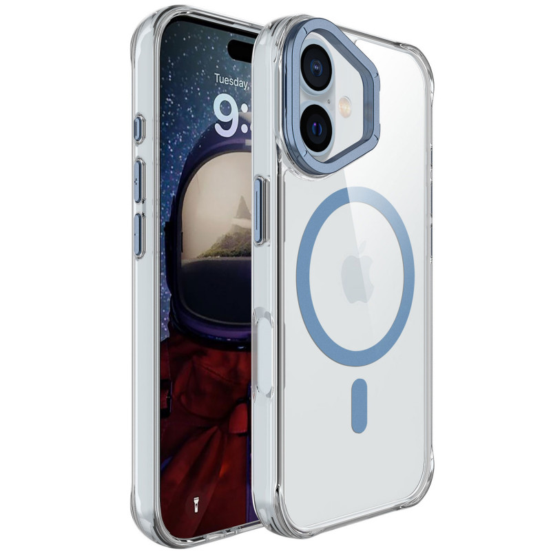 Фото Чохол TPU Space Case Apex with Magnetic Safe на Apple iPhone 16 (6.1") (Navy Blue) в маназині vchehle.ua