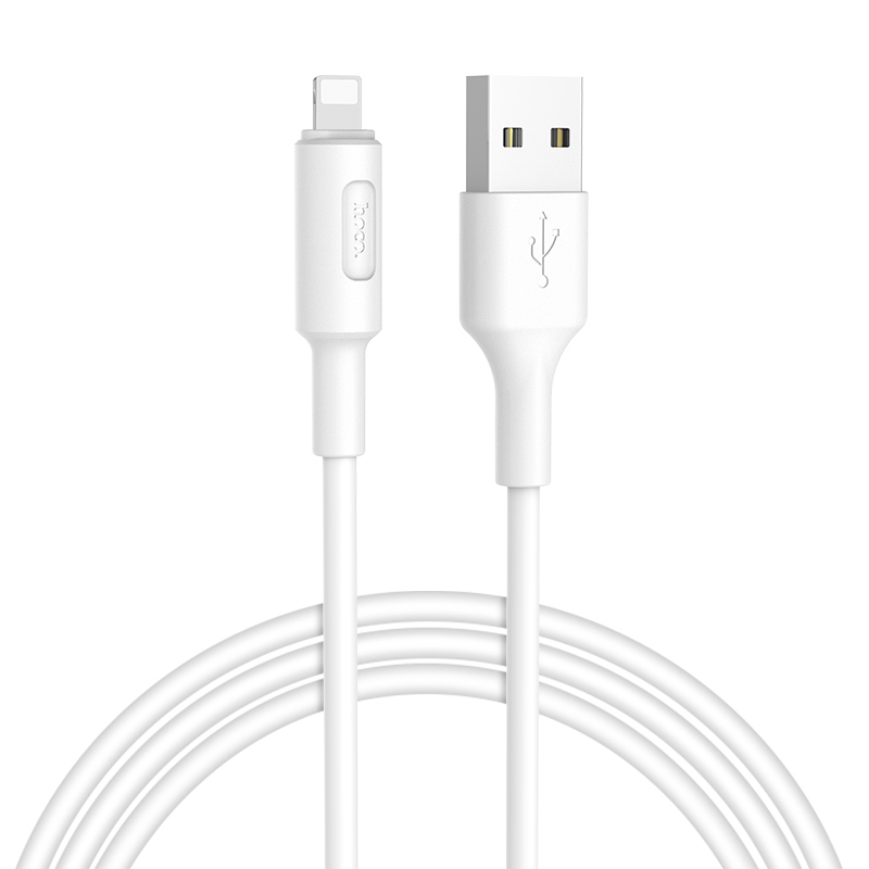 Фото Дата кабель Hoco X25 Soarer USB to Lightning (1m) (Білий) в маназині vchehle.ua