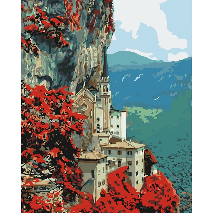 Картина по номерам."Madonna della Corona" 40*50см KHO2258 (Разноцветный)
