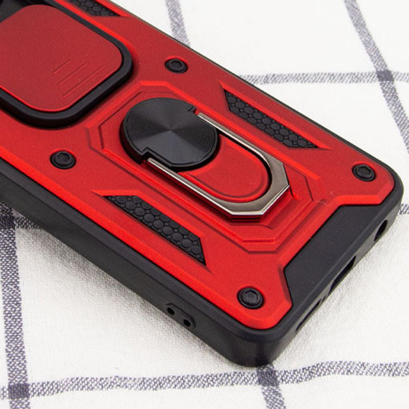 Фото Ударопрочный чехол Camshield Serge Ring для Xiaomi Redmi Note 9 / Redmi 10X (Красный) в магазине vchehle.ua