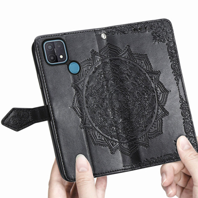 Купить Кожаный чехол-книжка Art Case с визитницей для Oppo A15 / A15s (Черный) на vchehle.ua
