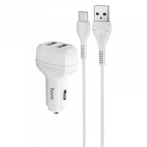 Уценка АЗУ Hoco Z36 Leader 2.4A (2USB-A) + кабель USB to Type-C