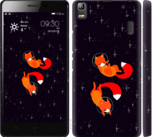 Чехол Лисички в космосе для Lenovo A7000