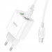 МЗП Hoco C80A Plus Rapido PD20W+QC3.0 (1USB-A/1C) + кабель Type-C to Type-C (White) в магазині vchehle.ua
