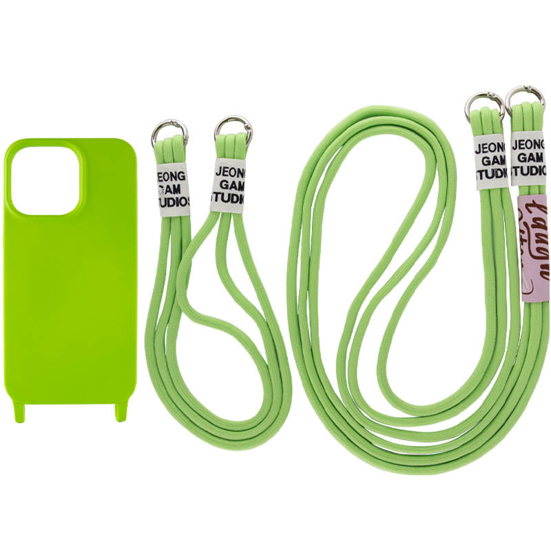 Чехол TPU two straps California для Apple iPhone 12 Pro / 12 (6.1") (Салатовый)