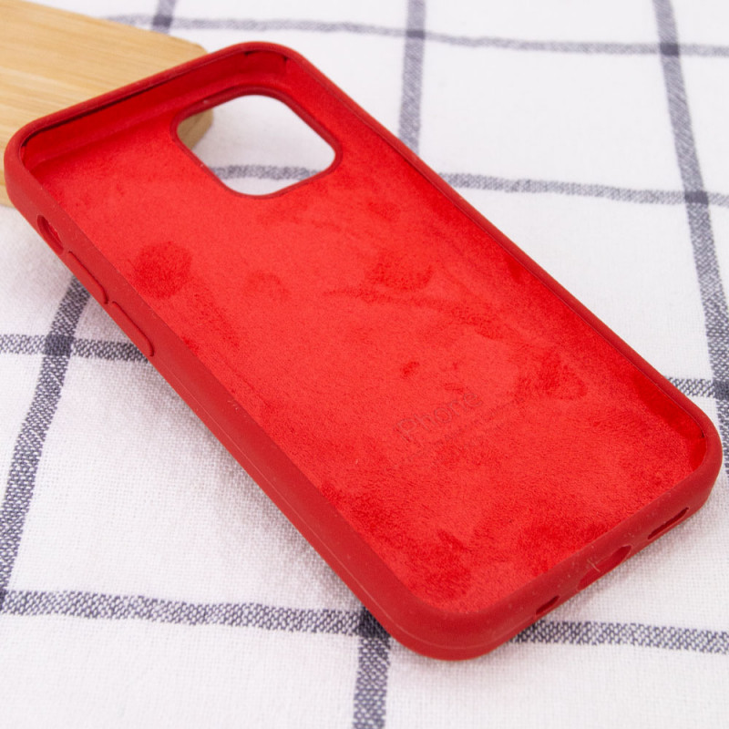 Фото Чохол Silicone Case Full Protective (AA) на Apple iPhone 12 Pro Max (6.7") (Червоний / Dark Red) в маназині vchehle.ua