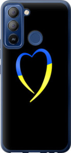 Чехол Жёлто-голубое сердце для Tecno POP 5 LTE BD4