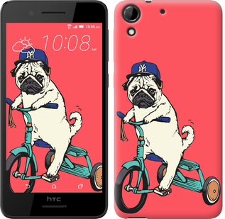 

Чехол Мопс на велосипеде для HTC Desire 320 87615