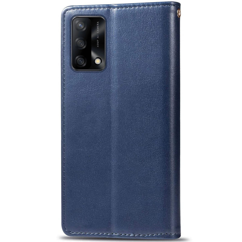 Кожаный чехол-книжка GETMAN Gallant (PU) для Oppo A74 4G (Синий) в магазине vchehle.ua