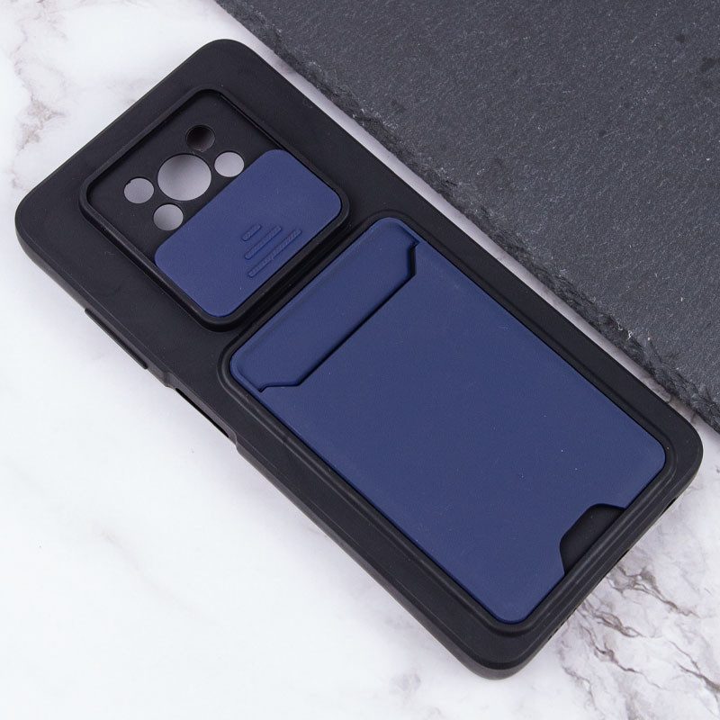 

TPU+PC чохол Card Holder для Xiaomi Poco X3 NFC (Синій) 1213585