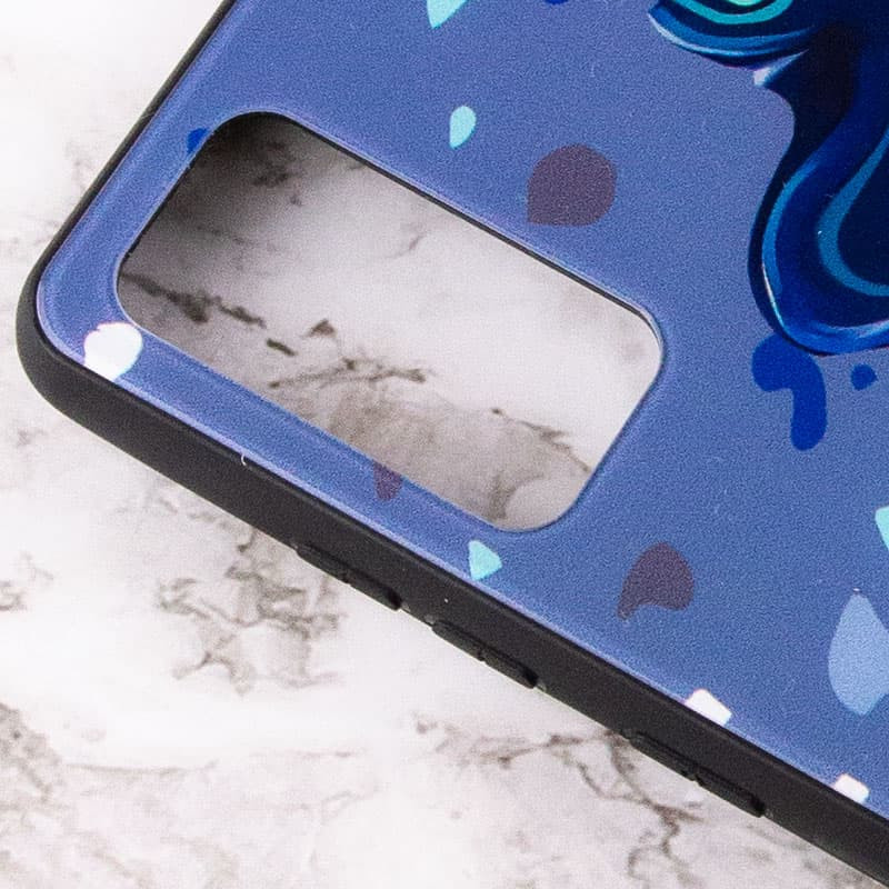 TPU+Glass чохол Diversity на Samsung Galaxy S20 FE (Stains blue) в магазині vchehle.ua