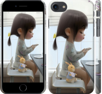 

Чехол Милая девочка с зайчиком для iPhone SE 2020 915667