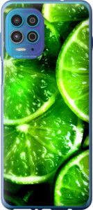 Чехол Зелёные дольки лимона для Motorola G100
