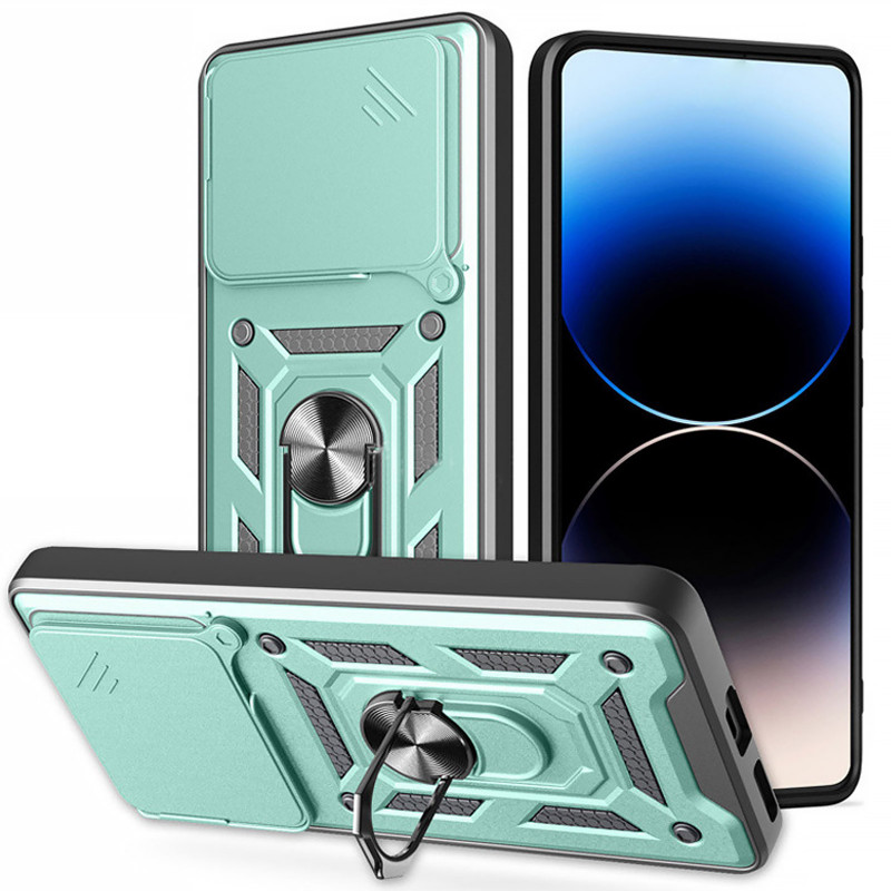 Фото Удароміцний чохол Ummi Camshield Serge Ring на Xiaomi Poco F7 (Зелений) в маназині vchehle.ua