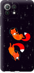 Чехол Лисички в космосе для Xiaomi Mi 11 Lite