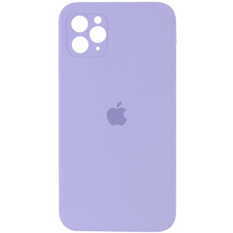 Чохол Silicone Case Square Full Camera Protective (AA) на Apple iPhone 11 Pro Max (6.5") (Бузковий / Dasheen)