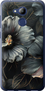 Чохол Чорні квіти на Huawei Honor 6C Pro