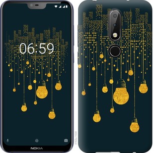 

Чехол Иллюстрация ночного города для Nokia 6.1 Plus 690654