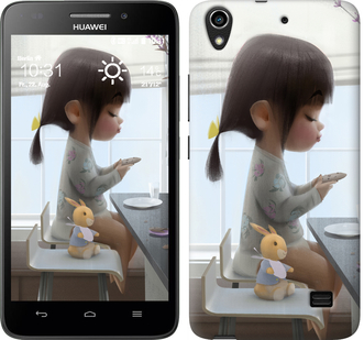 

Чехол Милая девочка с зайчиком для Huawei G620S 636732