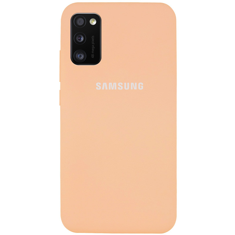 Чохол Silicone Cover Full Protective (AA) на Samsung Galaxy A41 (Рожевий / Light Flamingo)