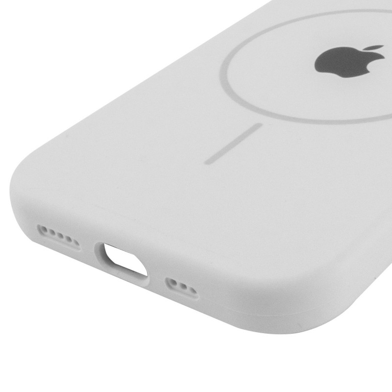 Купити Чохол Silicone Case Full Protective (AA) with Magnetic Safe на Apple iPhone 12 Pro Max (6.7") (Білий / White) на vchehle.ua
