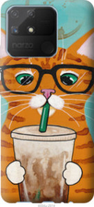 Чехол Зеленоглазый кот в очках для Realme Narzo 50A