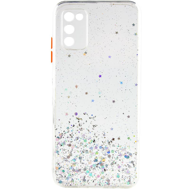 TPU чохол Spangle star із захистом камери на Samsung Galaxy A03s (Прозорий)