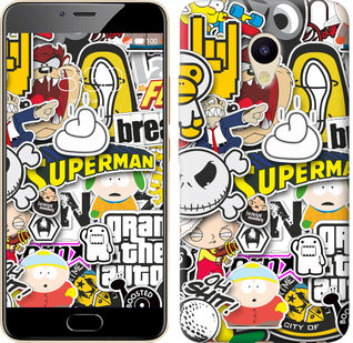 

Чехол Popular logos для Meizu M5 628038