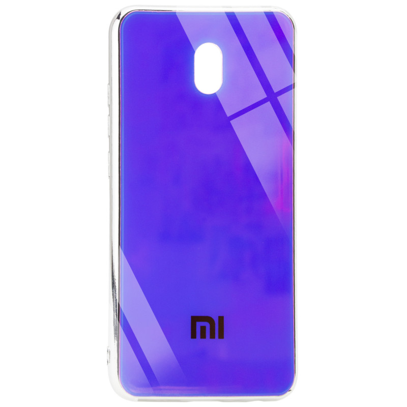 

TPU+Glass чохол Gradient Rainbow з лого на Xiaomi Redmi 8a (Фіолетовий) 787636