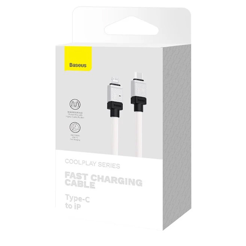 Купити Дата кабель Baseus CoolPlay Series Type-C to Lightning 20W (1m) (CAKW00000) (White) на vchehle.ua