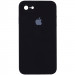 Чехол Silicone Case Square Full Camera Protective (AA) для Apple iPhone 7 / 8 / SE (2020) (4.7") (Черный / Black)