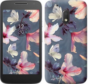 Чехол Нарисованные цветы для Motorola Moto G4 Play