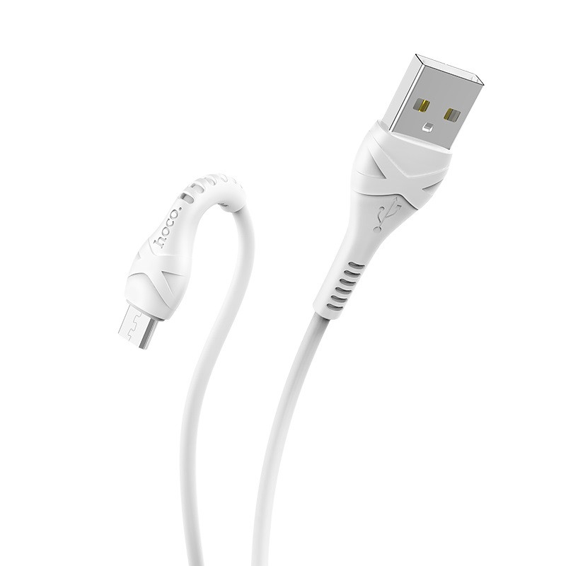 Фото Дата кабель Hoco X37 "Cool power” MicroUSB (1m) (Белый) на vchehle.ua